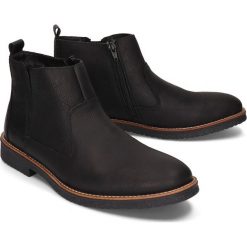 RIEKER 33660-00 black, botki męskie. Czarne botki męskie Rieker, na zamek. Za 339,90 zł.