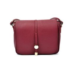 Torebki klasyczne damskie: Skórzana torebka w kolorze bordowym – (S)21 x (W)25 x (G)6 cm