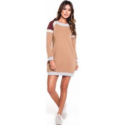 Gym Hero - Sukienka Carmel Dress. Żółte sukienki damskie marki Gym Hero, na co dzień, s, bez wzorów, z dzianiny, casualowe, z okrągłym kołnierzem, bez rękawów, mini, proste. W wyprzedaży za 149,90 zł.