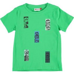 Koszulka "Tiger 105" w kolorze zielonym. Zielone t-shirty chłopięce LEGO Wear, z nadrukiem, bez rękawów. W wyprzedaży za 42,95 zł.