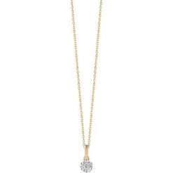RABAT Wisiorek Złoty - złoto żółte 585, Brylant 0,10ct. Żółte zawieszki damskie W.KRUK, z brylantem, złote. W wyprzedaży za 798,00 zł.