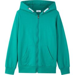 Bluza rozpinana z kapturem bonprix szmaragdowy. Zielone bluzy dziewczęce bonprix, bez wzorów, sportowe, bez rękawów, z kapturem. Za 59,99 zł.