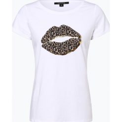 Comma - T-shirt damski, czarny. Czarne t-shirty damskie marki comma, z nadrukiem, bez kołnierzyka. Za 159,95 zł.