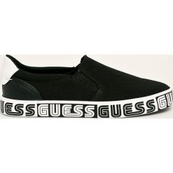 Guess Jeans - Tenisówki. Czarne trampki i tenisówki damskie Guess Jeans, z aplikacjami, z jeansu, bez zapięcia. Za 379,90 zł.