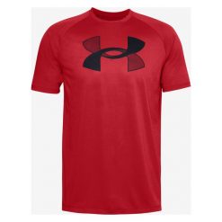 Under Armour Big Logo Tech™ Koszulka Czerwony. Czerwone podkoszulki męskie Under Armour, xl, z nadrukiem, z poliesteru, bez kołnierzyka, z krótkim rękawem, krótkie. Za 137,95 zł.
