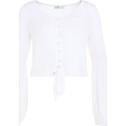 Bluzki asymetryczne: Hollister Co. BUTTON FRONT TIE FRONT Bluzka white