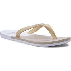 Japonki adidas - Eezay Ice Cream W BA8807 Easyel/Vapgre/Ftwwht. Żółte klapki damskie Adidas, w paski, z tworzywa sztucznego, bez obcasa. W wyprzedaży za 59,00 zł.