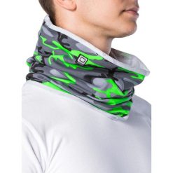 KOMIN MĘSKI A063 - ZIELONY/MORO. Zielone szaliki męskie marki Ombre Clothing, moro, z bawełny. Za 14,99 zł.