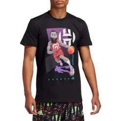 Adidas Harden Drive Geek Up Tee FM4779 t-shirt męskie czarne S. Czarne t-shirty męskie Adidas, s, bez wzorów, z bawełny, klasyczne, bez kołnierzyka. W wyprzedaży za 109,99 zł.