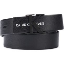 Calvin Klein Monogram Pasek Czarny. Czarne paski damskie Calvin Klein, w paski, z jeansu. Za 256,95 zł.
