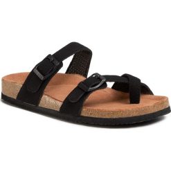Japonki BIG STAR - FF274637 Black. Czarne klapki damskie BIG STAR, bez wzorów, ze skóry ekologicznej, bez obcasa. Za 99,00 zł.