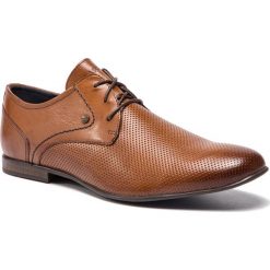 Półbuty LASOCKI FOR MEN - MB-MOSCOW-01 Brown. Pomarańczowe buty wizytowe męskie Lasocki For Men, bez wzorów, ze skóry, eleganckie, bez zapięcia. Za 179,99 zł.