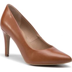 Szpilki EDEO - 1978A-1132 Brąz. Pomarańczowe półbuty damskie Edeo, bez wzorów, ze skóry, eleganckie, bez obcasa, na obcasie, bez zapięcia. W wyprzedaży za 199,00 zł.