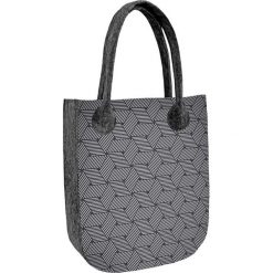 Torebka "City" w kolorze szarym ze wzorem - (S)35 x (W)42 x (G)10 cm. Szare torebki klasyczne damskie Bertoni, z materiału. W wyprzedaży za 57,95 zł.