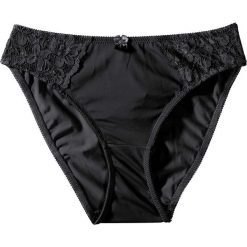 Figi bonprix czarny. Czarne figi bonprix, z koronki. Za 29,99 zł.