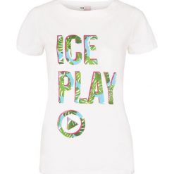 T- shirt ICE PLAY. Koszulki damskie xs, z nadrukiem, z włoskim kołnierzykiem, bez rękawów. Za 119,00 zł.