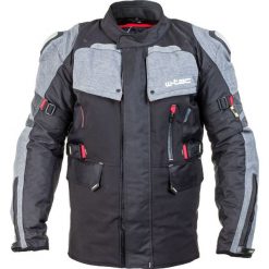 Kurtki męskie: W-TEC Męska kurtka motocyklowa Tomret NF-2220 czarno-szara r. XL (15189)