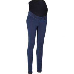 Legginsy dżinsowe ciążowe bonprix ciemny denim. Czarne legginsy ciążowe bonprix, moda ciążowa. Za 109,99 zł.