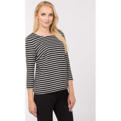Elegancka bluza w paseczki. Żółte bluzy damskie Monnari, bez wzorów, bez rękawów, bez kaptura. Za 63,60 zł.