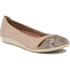 Baleriny MARCO TOZZI - 2-22130-34 Rose Comb 596. Różowe baleriny damskie Marco Tozzi, bez wzorów, z zamszu, bez obcasa. Za 189,00 zł.