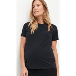 Gładki T-shirt z bawełny organicznej - Czarny. Czarne t-shirty damskie Reserved, s, bez wzorów, z bawełny, bez kołnierzyka. Za 49,99 zł.