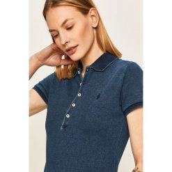 Polo Ralph Lauren - T-shirt. Niebieskie bluzki damskie Polo Ralph Lauren, s, bez wzorów, z elastanu, polo. W wyprzedaży za 299,90 zł.