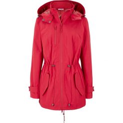 Parka bonprix czerwony. Czerwone parki damskie bonprix, bez wzorów, bez kaptura. Za 189,99 zł.
