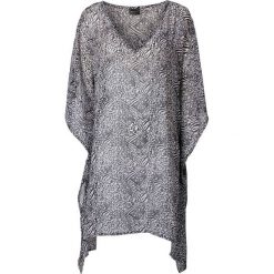 Tunika plażowa bonprix czarno - jasnoszary wzorzysty. Szare tuniki damskie marki bonprix. Za 69,99 zł.