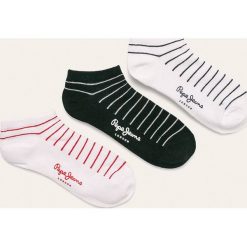 Pepe Jeans - Stopki Anna (3-pack). Białe skarpetki damskie Pepe Jeans, bez wzorów, z elastanu. Za 49,90 zł.