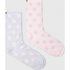 Tommy Hilfiger - Skarpetki (2-pack). Różowe skarpetki damskie marki TOMMY HILFIGER, l, z bawełny. W wyprzedaży za 39,90 zł.