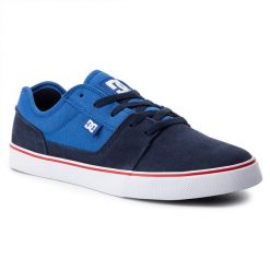 Tenisówki DC - Tonik 302905 Navy. Niebieskie trampki męskie DC, bez wzorów, ze skóry, eleganckie, bez zapięcia. Za 289,00 zł.