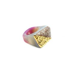 InspiRING 1/4 Gold Fiolet rozmiar 11. Fioletowe pierścionki damskie Brazi druse jewelry, z agatem, złote. Za 320,00 zł.
