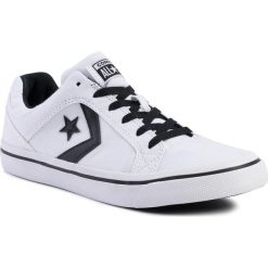 Tenisówki CONVERSE - El Distrito Ox 155066C White/Black/White. Białe półbuty męskie Converse, bez wzorów, ze skóry ekologicznej, bez zapięcia. Za 219,00 zł.