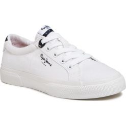Tenisówki PEPE JEANS - Kenton Basic Boy PBS30444 White 800. Białe trampki chłopięce Pepe Jeans, bez wzorów, z jeansu, na sznurówki. Za 199,00 zł.