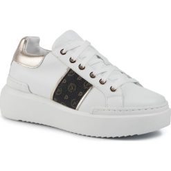 Sneakersy POLLINI - TA15034G07Q1A00H Ne/Bt.Pl/Bia. Białe półbuty damskie Pollini, z materiału. W wyprzedaży za 619,00 zł.