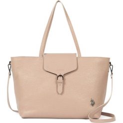 U.S. POLO ASSN. torebka Manhattan Shopping beżowa. Brązowe torebki klasyczne damskie U.S. Polo Assn., bez wzorów, bez dodatków. Za 669,00 zł.
