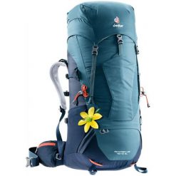 DEUTER plecak turystyczny Aircontact Lite 45+10L SL arctic-navy. Niebieskie plecaki damskie Deuter, bez wzorów, sportowe, bez dodatków. Za 576,00 zł.