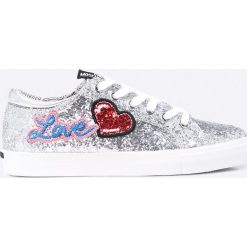 Love Moschino - Tenisówki. Szare tenisówki damskie marki Love Moschino, z materiału, na sznurówki. W wyprzedaży za 649,90 zł.