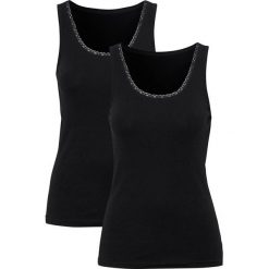 Cellbes Top 2 Pack czarny female czarny 58/60. Czarne bluzki damskie Cellbes, bez wzorów, z dżerseju, bez kołnierzyka. Za 99,00 zł.