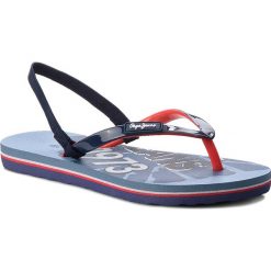 Sandały PEPE JEANS - Beach Blue Kids PBS70022 Naval Blue 575. Niebieskie sandały chłopięce Pepe Jeans, z jeansu, bez zapięcia. W wyprzedaży za 69,00 zł.