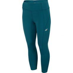 Legginsy treningowe damskie SPDF305 - morska zieleń. Żółte legginsy damskie 4f, s, bez wzorów, z materiału. Za 119,99 zł.