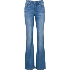 Dżinsy ze stretchem BOOTCUT bonprix jasnoniebieski. Niebieskie jeansy damskie bonprix. Za 99,99 zł.