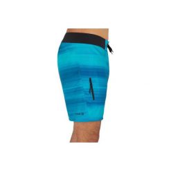 Spodenki surfing krótkie BS 500 Fast. Niebieskie koszulki męskie OLAIAN, bez wzorów, z poliesteru, sportowe, bez kołnierzyka, z krótkim rękawem, krótkie. Za 59,99 zł.