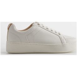 Mango - Buty Emile. Białe buty sportowe damskie Mango, bez wzorów, z gumy, sportowe. W wyprzedaży za 127,90 zł.
