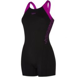 Speedo Strój Kąpielowy Boom Splice Legsuit Black/Purple 34. Czarne stroje kąpielowe damskie marki Speedo, s, bez wzorów, z materiału, sportowe. W wyprzedaży za 159,00 zł.