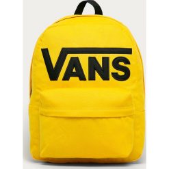 Vans - Plecak. Żółte plecaki męskie Vans, z aplikacjami, z poliesteru. Za 169,90 zł.