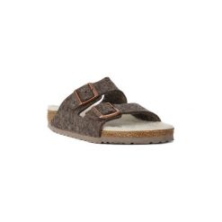 Klapki Birkenstock ARIZONA CACAO. Szare kapcie męskie Birkenstock, bez wzorów. Za 367,83 zł.