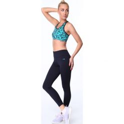 Legginsy sportowe granatowe / niebieski MR14734. Niebieskie legginsy damskie Fasardi, xs, bez wzorów. Za 59,00 zł.
