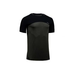 Koszulka fitness kardio krótki rękaw FTS 920 męska. Brązowe koszulki sportowe męskie marki DOMYOS, s, z elastanu, z krótkim rękawem, na fitness i siłownię. Za 84,99 zł.
