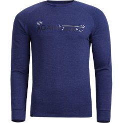 Longsleeve męski TSML600 - granatowy melanż - Outhorn. Niebieskie koszulki męskie Outhorn, na lato, m, bez wzorów, z bawełny, bez kołnierzyka, z długim rękawem, długie. W wyprzedaży za 34,99 zł.